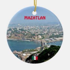 Ornamento De Cerâmica Mazatlan Custom Christmas Ornament
