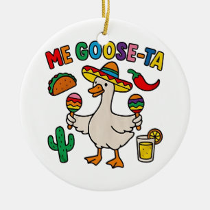 Ornamento De Cerâmica Me Ganso-Ta Engraçado Espanhol Mexicano Ganso