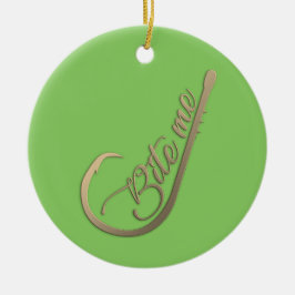 Ornamento De Cerâmica Me Morda Engraçado Pescar