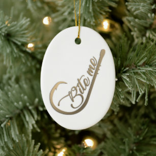 Ornamento De Cerâmica Me Morda Engraçado Pescar