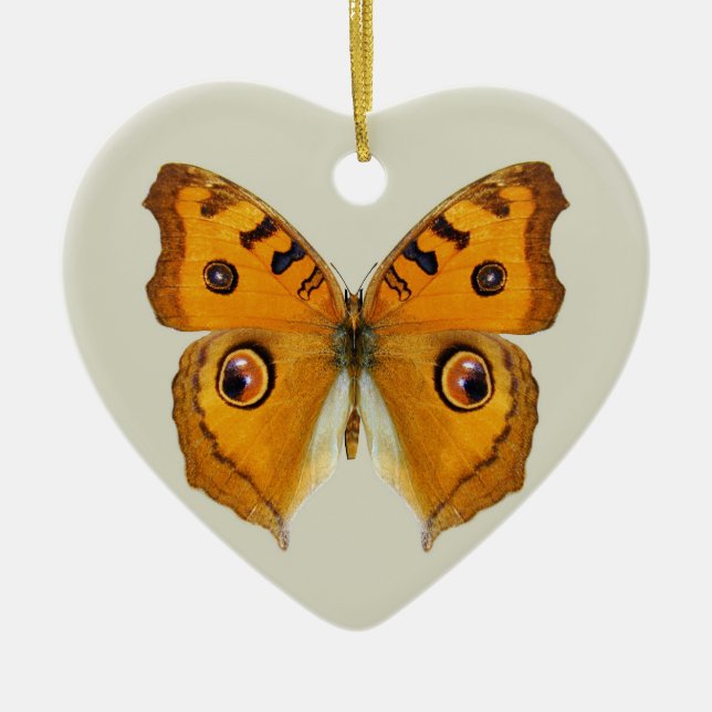 Ornamento De Cerâmica Meadow Argus Butterfly (Frente)