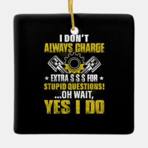 Ornamento De Cerâmica Mecânico Eu Nem Sempre Carrego Mecânico