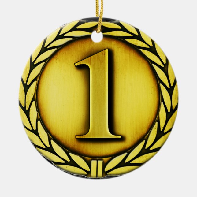 Ornamento De Cerâmica medalha de ouro (Frente)