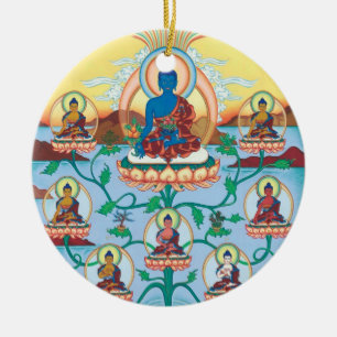 Ornamento De Cerâmica Medicina CERÂMICA Buddha do ORNAMENTO + 8