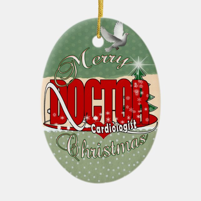 ORNAMENTO DE CERÂMICA MÉDICO CARDIÓLOGO DE NATAL (Frente)