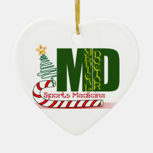 ORNAMENTO DE CERÂMICA MÉDICO DO NATAL DA MEDICINA DE ESPORTES DA DM