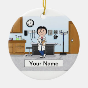 Ornamento De Cerâmica Médico - Mulher