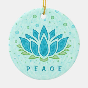 Ornamento De Cerâmica Meditação Yoga Lotus Flower Zen   Modelo de texto