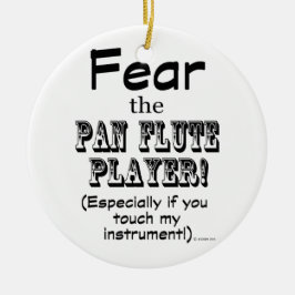 Ornamento De Cerâmica Medo Do Jogador De Flauta Pan