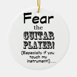 Ornamento De Cerâmica Medo Do Jogador De Violão