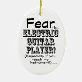 Ornamento De Cerâmica Medo Do Jogador De Violão Elétrico
