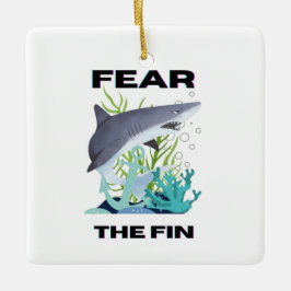 Ornamento De Cerâmica medo do tubarão-barbatana