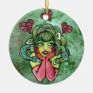 Ornamento De Cerâmica Medusa