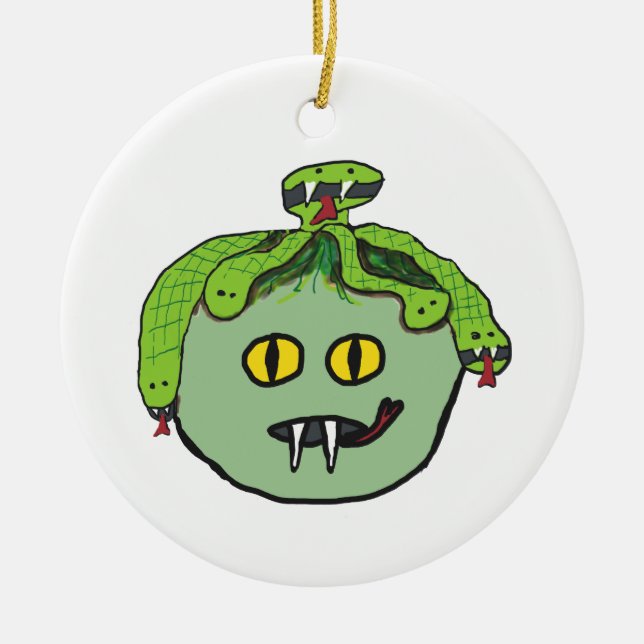 Ornamento De Cerâmica Medusa (Frente)