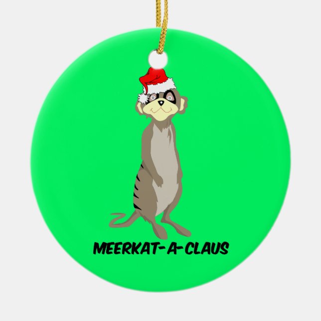 Ornamento De Cerâmica meerkats (Frente)