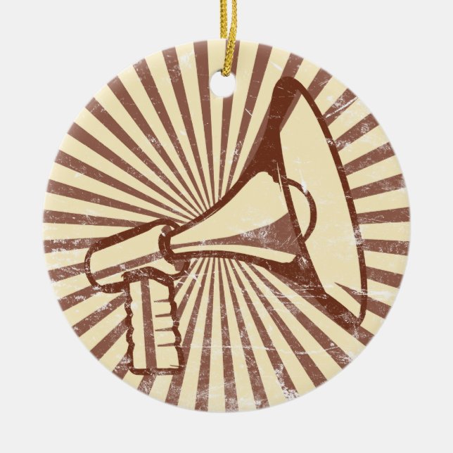 Ornamento De Cerâmica Megafone (Frente)