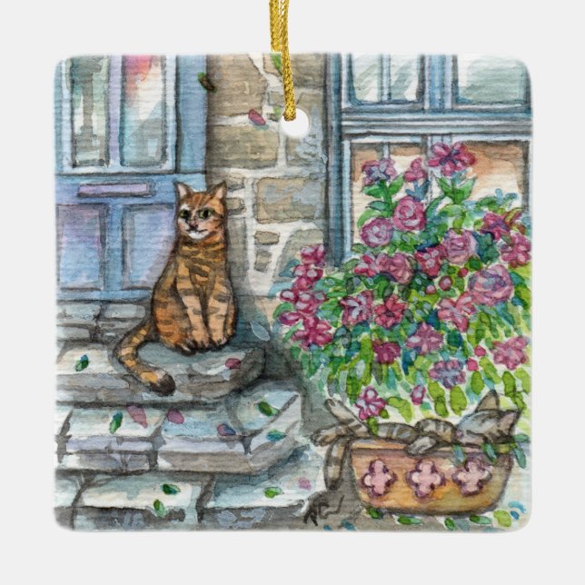 Ornamento De Cerâmica Meia na porta (Frente)