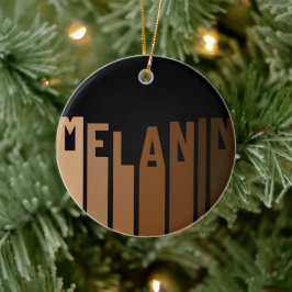 Ornamento De Cerâmica Melanin Christmas Winter Black Girl Magic Sista