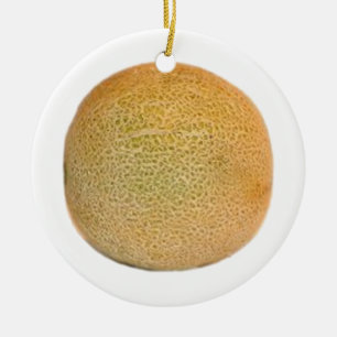 Ornamento De Cerâmica Melão Cantalupo Inteiro