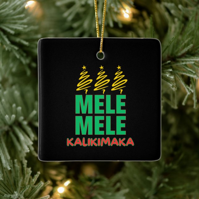 Ornamento De Cerâmica Mele Kalikimaka Bold Natal (Árvore)