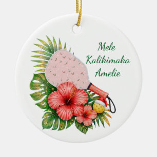 Ornamento De Cerâmica Mele Kalikimaka Nome Personalizado Data 2026 Pickl