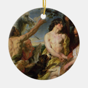 Ornamento De Cerâmica Meleager e Atalanta (óleo em canvas)