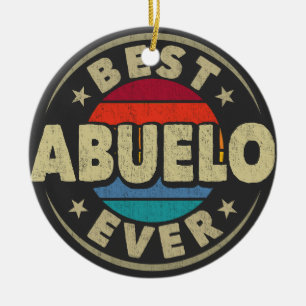 Ornamento De Cerâmica Melhor Abuelo Já Retro Vintage Avô Espanhol