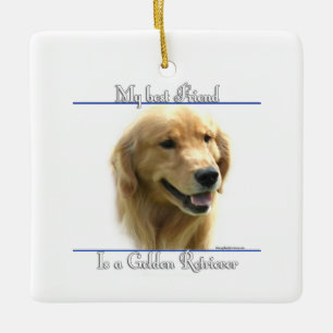 Ornamento De Cerâmica Melhor amigo do ouro Retriever