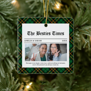Ornamento De Cerâmica Melhor Amigo Férias Melhores Amigas Foto de Jornal