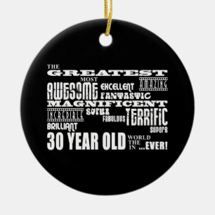 Ornamento De Cerâmica Melhor aniversário de 30 anos De Diversão Legal