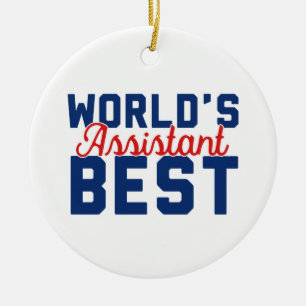 Ornamento De Cerâmica Melhor Assistente Personalizado do Mundo