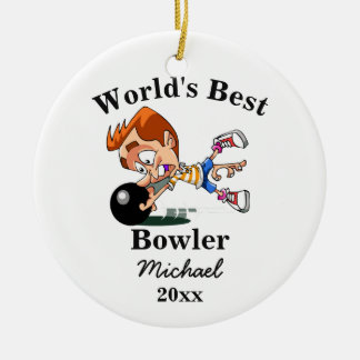 Ornamento De Cerâmica Melhor Bowler do Mundo