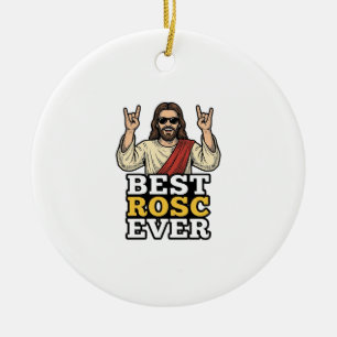 Ornamento De Cerâmica Melhor Camiseta Religiosa de Mão de Rock Vintage R