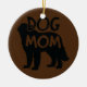 Ornamento De Cerâmica Melhor Cão Mãe Latido Cachorro Dia de as mães Ósse (Frente)