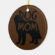 Ornamento De Cerâmica Melhor Cão Mãe Latido Cachorro Dia de as mães Ósse (Lateral)