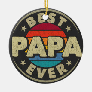 Ornamento De Cerâmica Melhor Dia de os pais de Pai do Papa Nunca Retroat