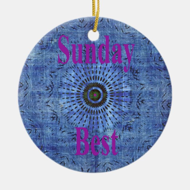 Ornamento De Cerâmica Melhor Domingo (Frente)