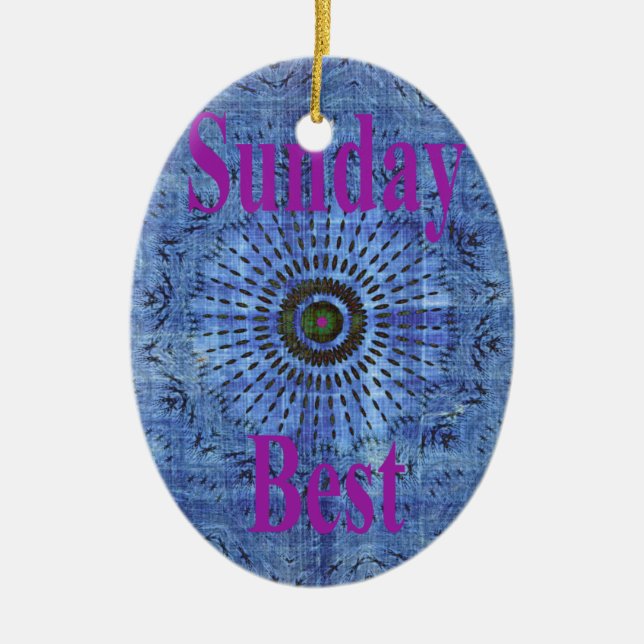 Ornamento De Cerâmica Melhor Domingo (Frente)