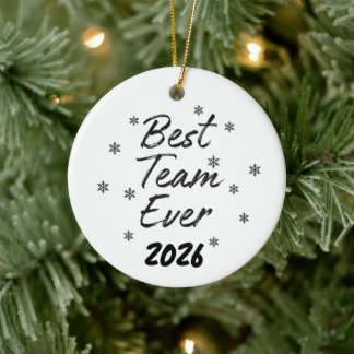 Ornamento De Cerâmica Melhor Equipe de Sempre Colega de Trabalho