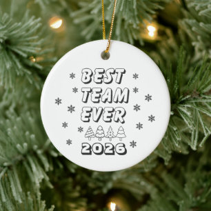 Ornamento De Cerâmica Melhor Equipe de Sempre Colega de Trabalho