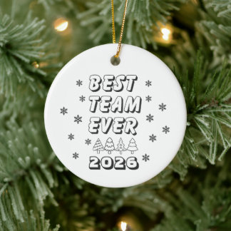 Ornamento De Cerâmica Melhor Equipe de Sempre Colega de Trabalho