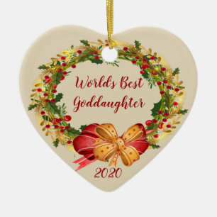 Ornamento De Cerâmica Melhor Filha de Deus Antiquada Natal