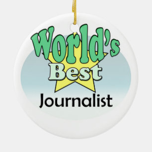 Ornamento De Cerâmica Melhor Jornalista do Mundo