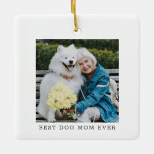 Ornamento De Cerâmica Melhor Mãe de Cachorro de Todos os Tempos Foto Sim