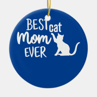 Ornamento De Cerâmica Melhor Mãe De Gato