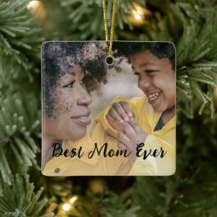 Ornamento De Cerâmica Melhor Mãe de Todos os Tempos Nomes de Crianças Pe