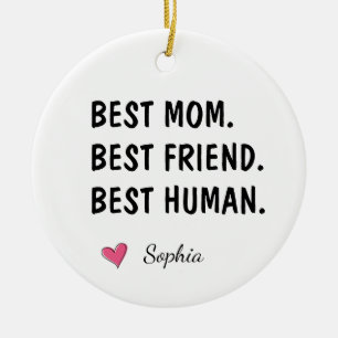 Ornamento De Cerâmica Melhor Mãe Melhor Amiga Melhor Humano Personalizad