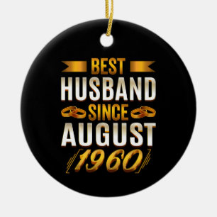 Ornamento De Cerâmica Melhor Marido Desde o 60º Aniversário Engraçado