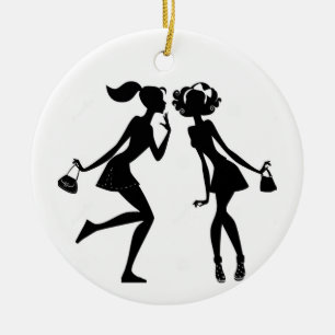 ORNAMENTO DE CERÂMICA MELHOR NAMORADA/FELIZ NATAL DO OUTRO LADO