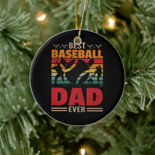 Ornamento De Cerâmica Melhor Pai De Baseball Nunca